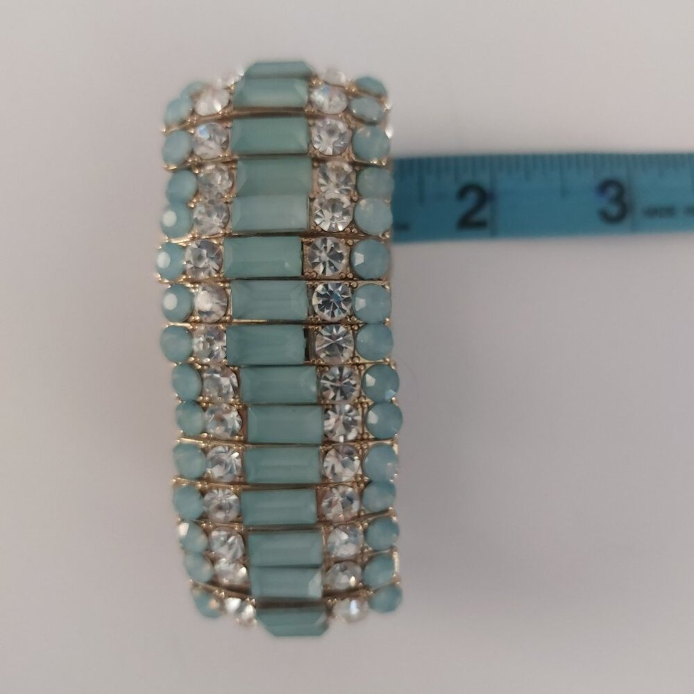Turquoise Crystal Stretch Bracelet - Brand Unspecified - Picture 5 of 7